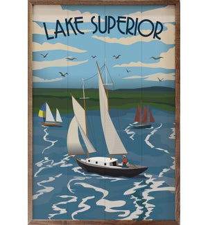 Lake Superior Sailing 2 Blue By Jamey Penney-Ritter